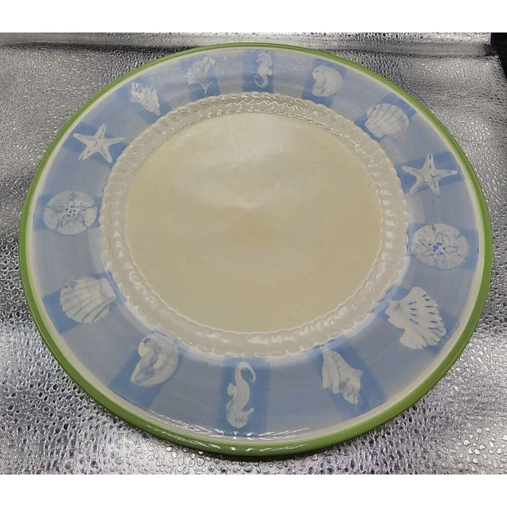 Pfaltzgraff Beachcomber Sea/Nautical/Ocean Dinner Plates (2) READ!!!
